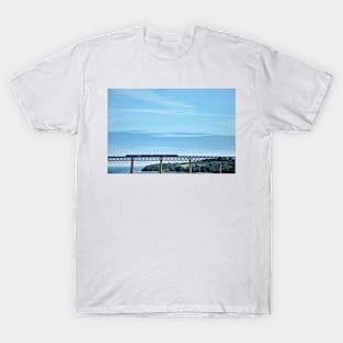 A train crossing across the Forth Bridge, Scotland T-Shirt